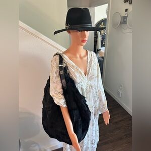 GIVENCHY stunning  Elegant Black Fur Shoulder Bag